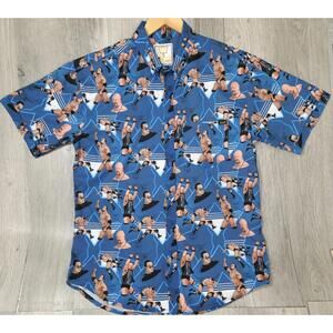 RSVLTS x WWE, Stone Cold Austin Vs Rock, Men's L Button Up #4